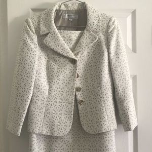 Tahari embroidered suit